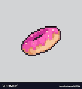 pixel art donut dessert