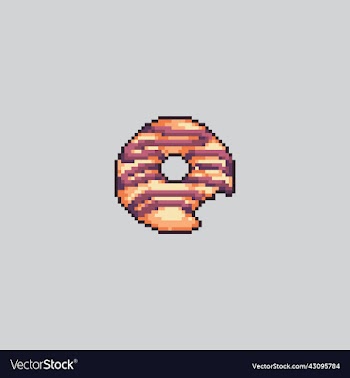pixel art donut dessert