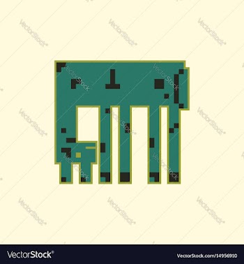 Pixel art giraffe vector image