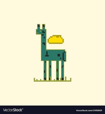 Pixel art giraffe vector image