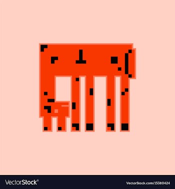 Pixel art giraffe vector image