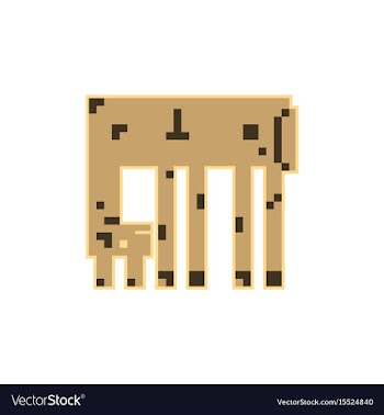 Pixel art giraffe vector image