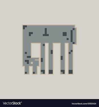Pixel art giraffe vector image