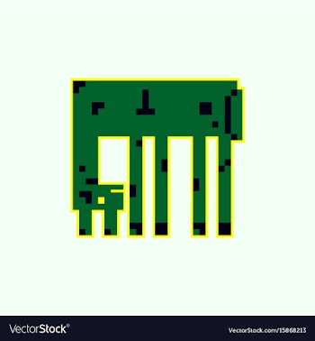 Pixel art giraffe vector image