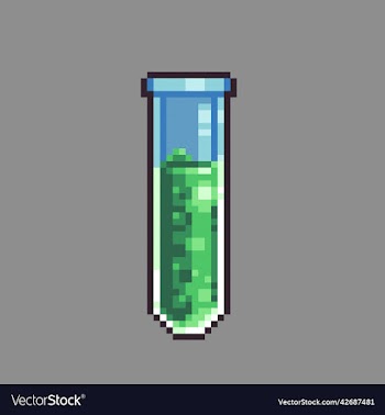 pixel art laboratory chemical glass