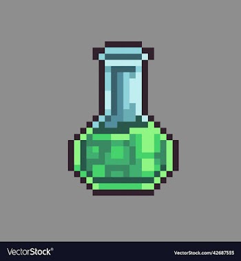 pixel art laboratory chemical glass