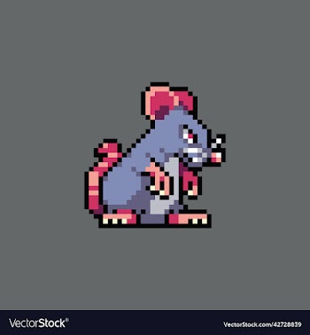 pixel art mouse character for game