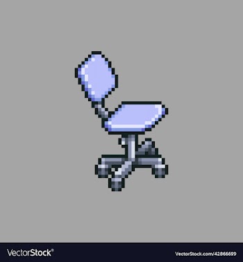 pixel art office chair icon