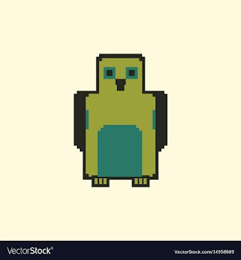 Pixel art penguin vector image