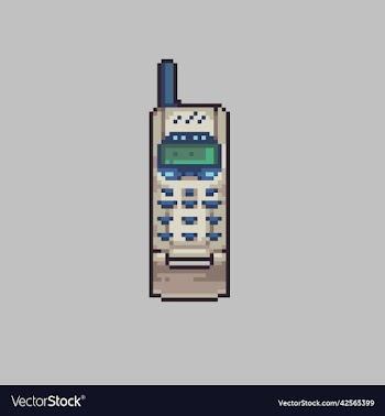 pixel art retro phone for game