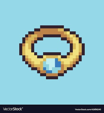 pixel art ring for game development or asset