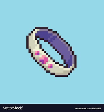 pixel art ring for game development or asset
