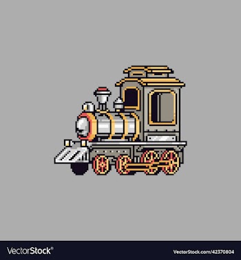 pixel art train