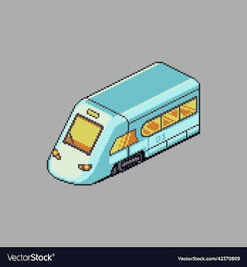 pixel art train