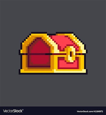 pixel art treasure chest