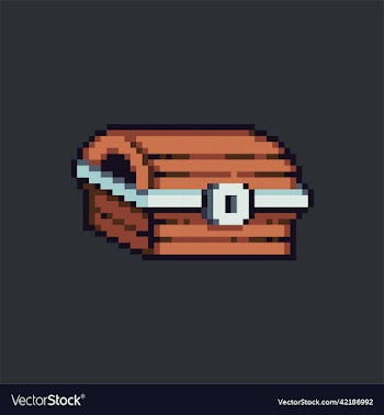 pixel art treasure chest