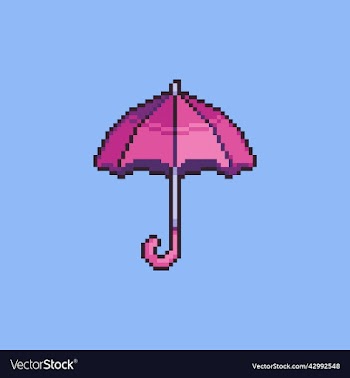 pixel art umbrella design