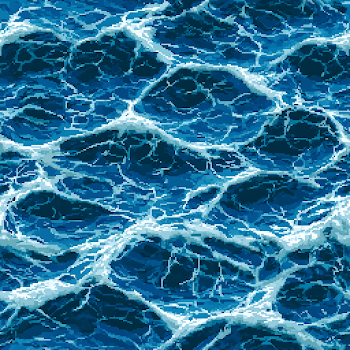 Pixel Art Water Texture Map