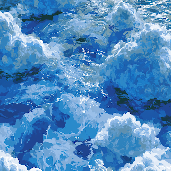 Pixel Art Water Texture Map