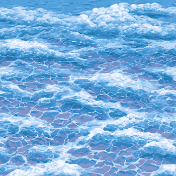 Pixel Art Water Texture Map