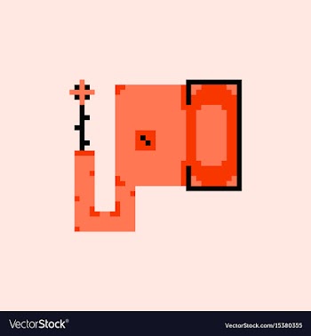 Pixel elephant head vector image