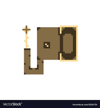 Pixel elephant head vector image
