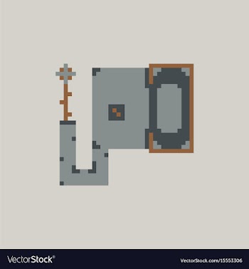 Pixel elephant head vector image