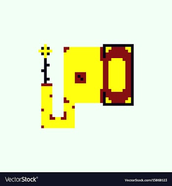 Pixel elephant head vector image