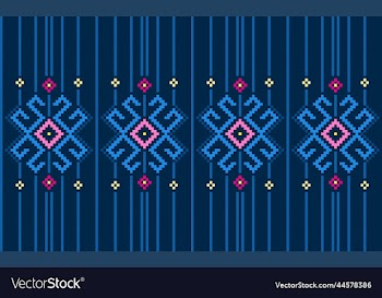 pixel ethnic pattern embroidery antique