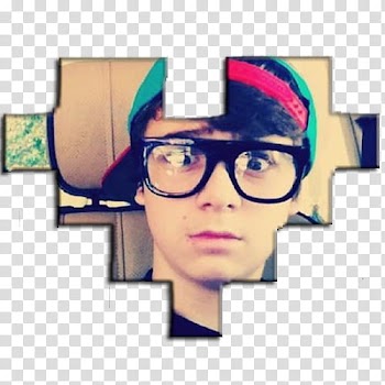 Pixel heart Christian Beadles, men's black framed eyeglasses transparent background PNG clipart