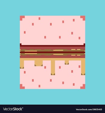 Pixel icon in flat style burger vector image