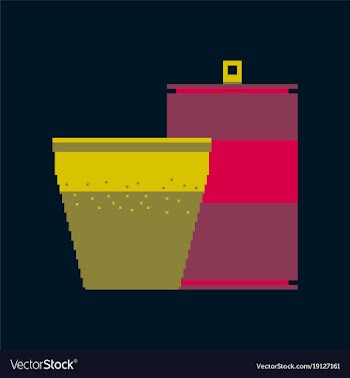 Pixel icon in flat style can of soda and glass vector image