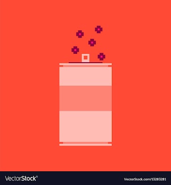 Pixel icon in flat style can of soda vector image