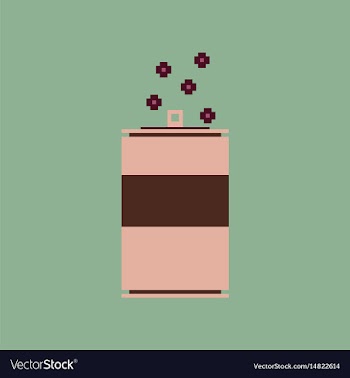 Pixel icon in flat style can of soda vector image