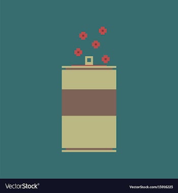 Pixel icon in flat style can of soda vector image