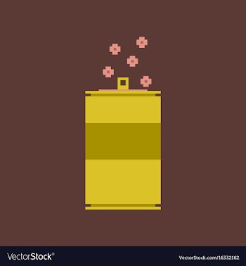 Pixel icon in flat style can of soda vector image