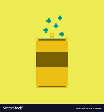 Pixel icon in flat style can of soda vector image