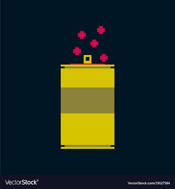Pixel icon in flat style can of soda vector image