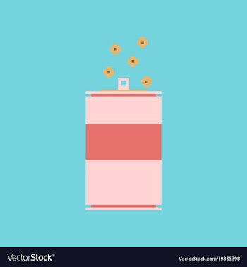 Pixel icon in flat style can of soda vector image