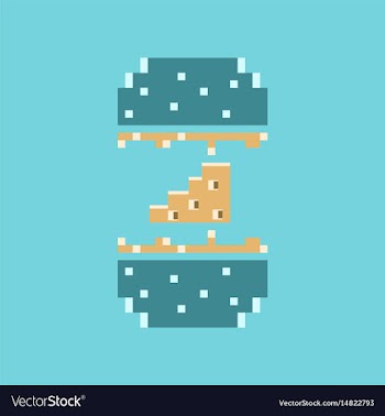 Pixel icon in flat style cheeseburger vector image