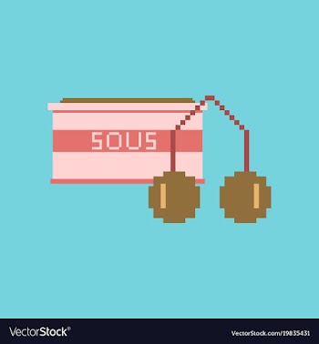Pixel icon in flat style cherry sauce vector image