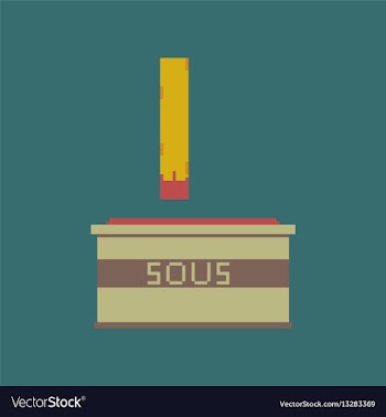Pixel icon in flat style french fries and sauce vector image