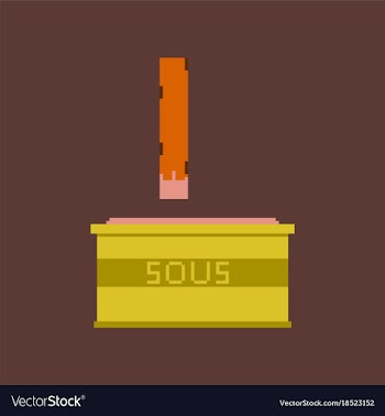 Pixel icon in flat style french fries and sauce vector image