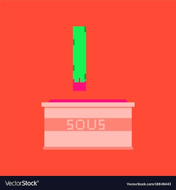 Pixel icon in flat style french fries and sauce vector image