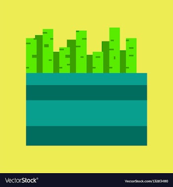 Pixel icon in flat style french fries vector image
