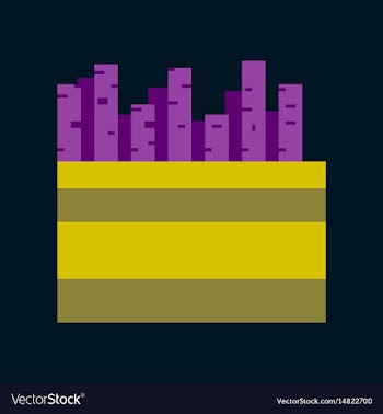 Pixel icon in flat style french fries vector image