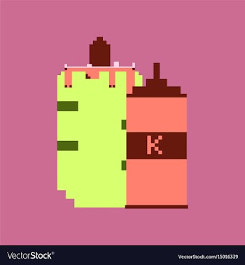 Pixel icon in flat style french hot dog and vector image