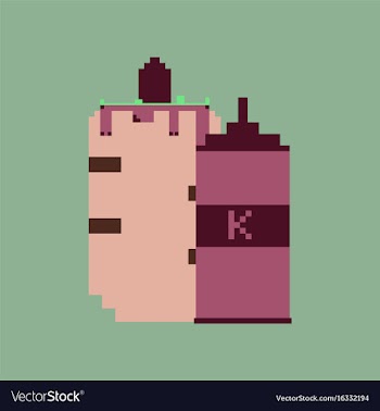 Pixel icon in flat style french hot dog and vector image