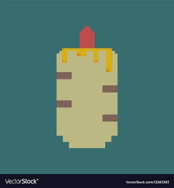 Pixel icon in flat style french hot dog vector image
