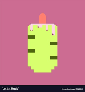 Pixel icon in flat style french hot dog vector image